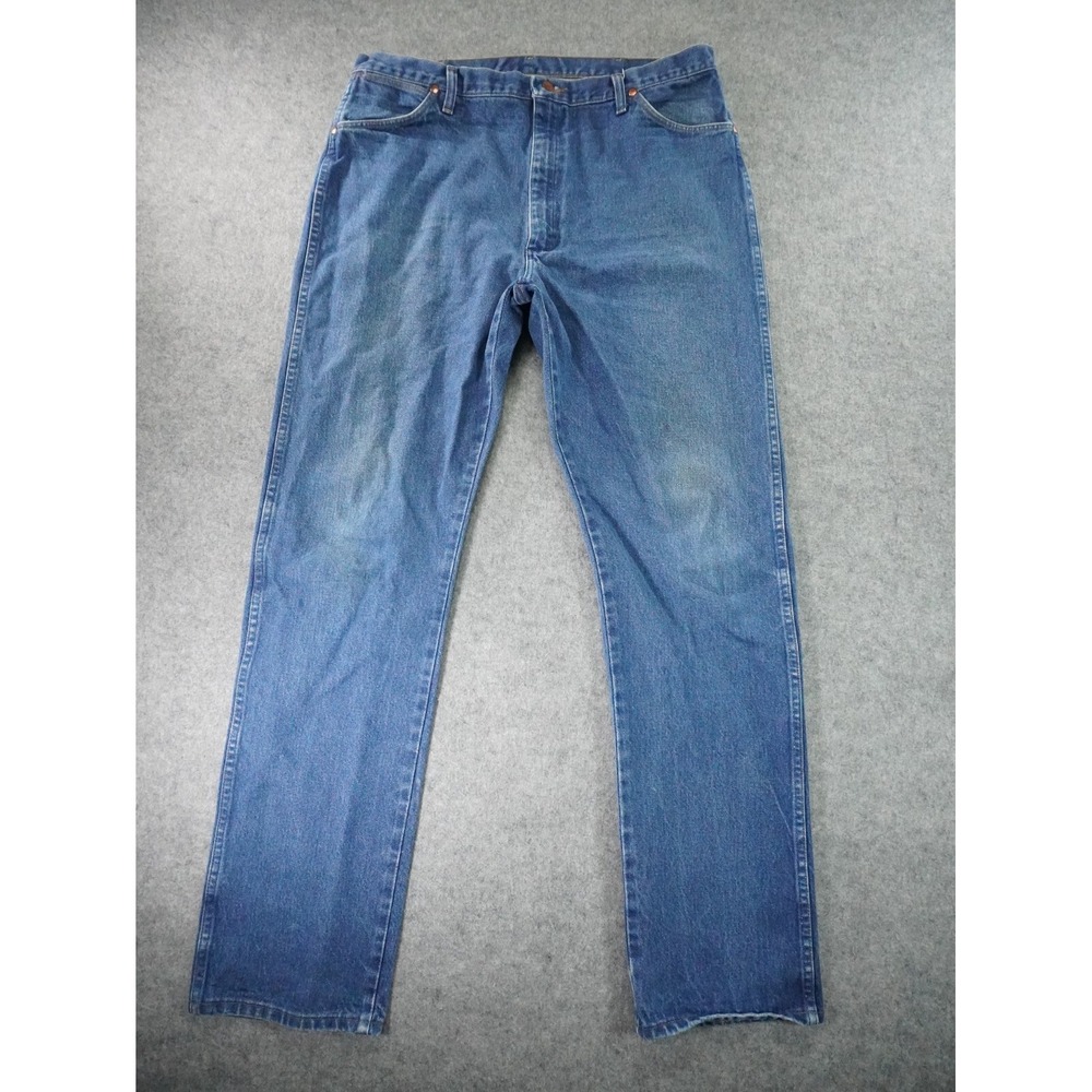 Wrangler Jeans Mens‎ 40x36 Fits 37x33 Straight Blue Wash Denim 13MWZ Cowboy